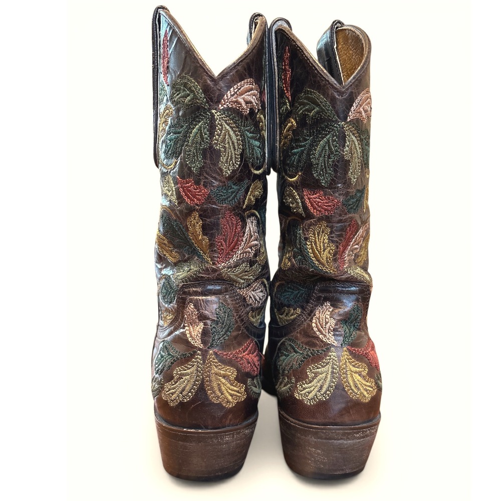Old Gringo Brown Embroidered Cowboy Boots Size 8 - Picture 6 of 13